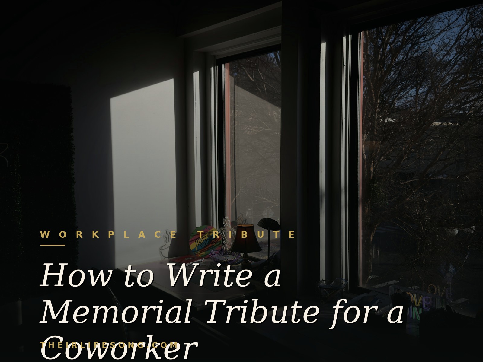 How to Write a Memorial Tribute for a Coworker — Their Life Song Journal