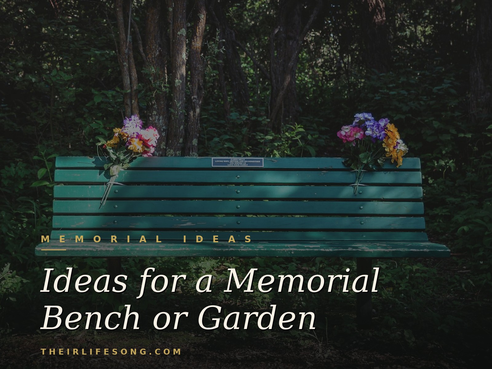 Ideas for a Memorial Bench or Garden — Their Life Song Journal