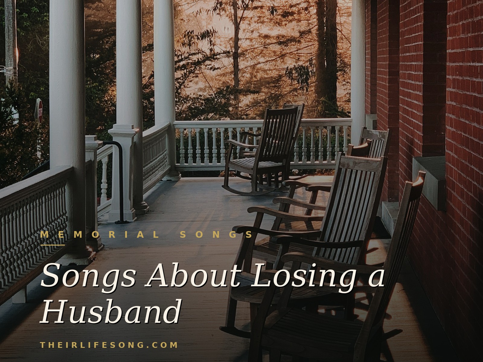Songs About Losing a Husband — Their Life Song Journal