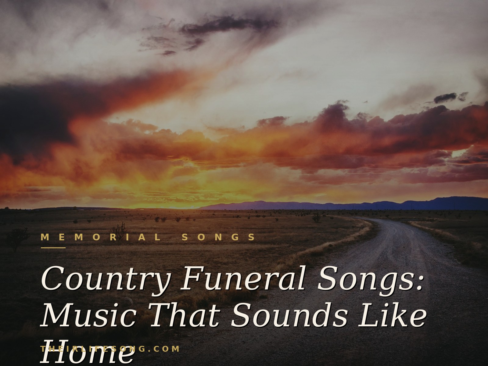 Country Funeral Songs: Music That Sounds Like Home — Their Life Song Journal