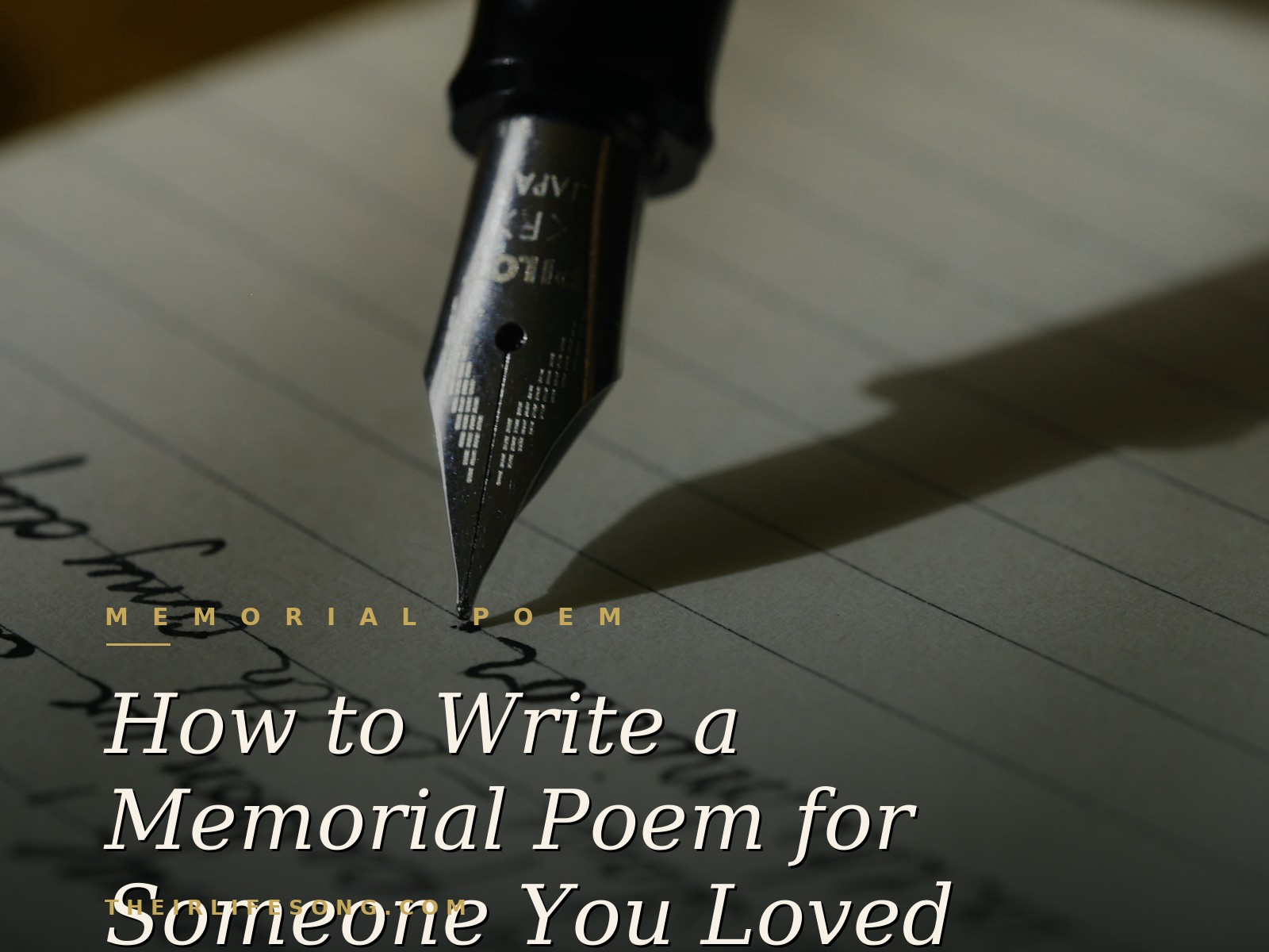 How to Write a Memorial Poem for Someone You Loved — Their Life Song Journal