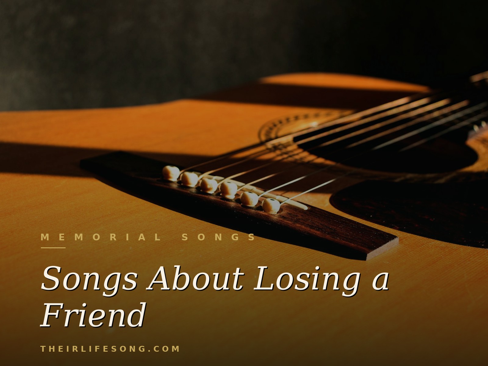 Songs About Losing a Friend — Their Life Song Journal
