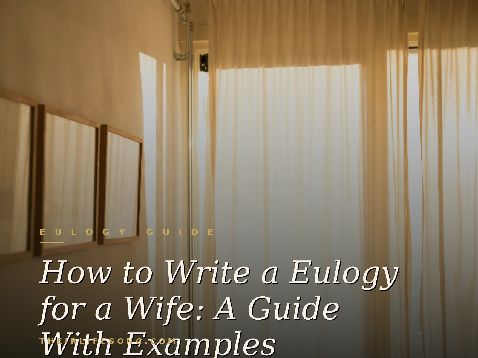 How to Write a Eulogy for a Wife: A Guide With Examples — Their Life Song Journal